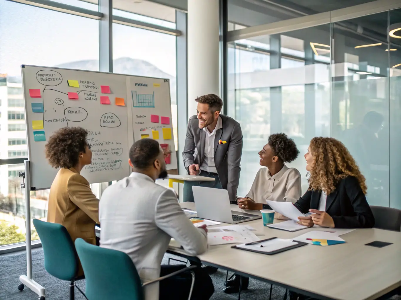 An image depicting streamlined business processes, showcasing efficiency and effectiveness improvements through operational excellence.